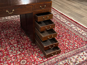 Vintage bureau, klassiek Engels bureau, mahoniehout, 622