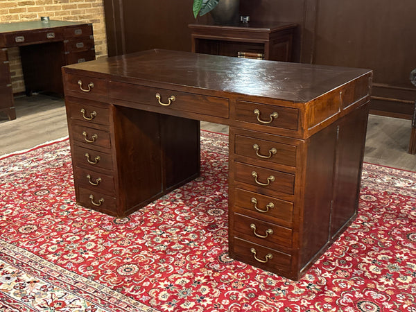 Vintage bureau, klassiek Engels bureau, mahoniehout, 622