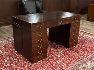 Vintage bureau, klassiek Engels bureau, mahoniehout, 622