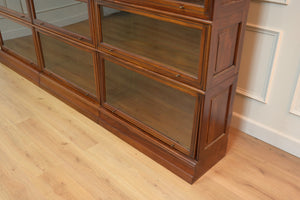 Vintage boekenkasten, 3x globe wernicke stapelkast, mahoniehout, glas