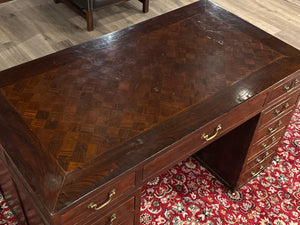 Vintage bureau, klassiek Engels bureau, mahoniehout, 622