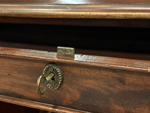 Vintage bureau, partnerdesk, klassiek Engels bureau, mahoniehout, 617