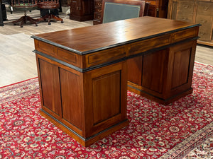 Vintage bureau, klassiek Engels bureau, mahoniehout, 580