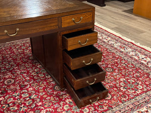 Bureau vintage, bureau anglais classique, bureau double, acajou, 689