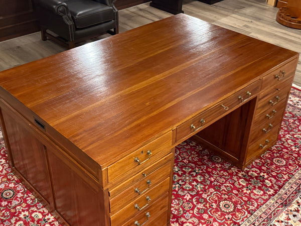 Vintage bureau, partnerdesk, mahoniehout, 674