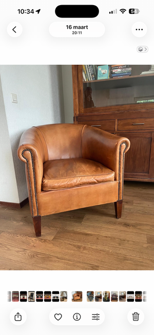 Schapenleren fauteuil