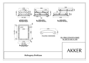 Mahoniehouten Brievenbakje Walnoot